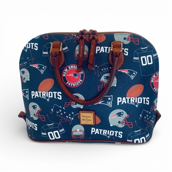 Dooney & Bourke NFL Super Bowl New England Patriots Zip Zip Satchel NWT Soldout - Picture 6 of 16